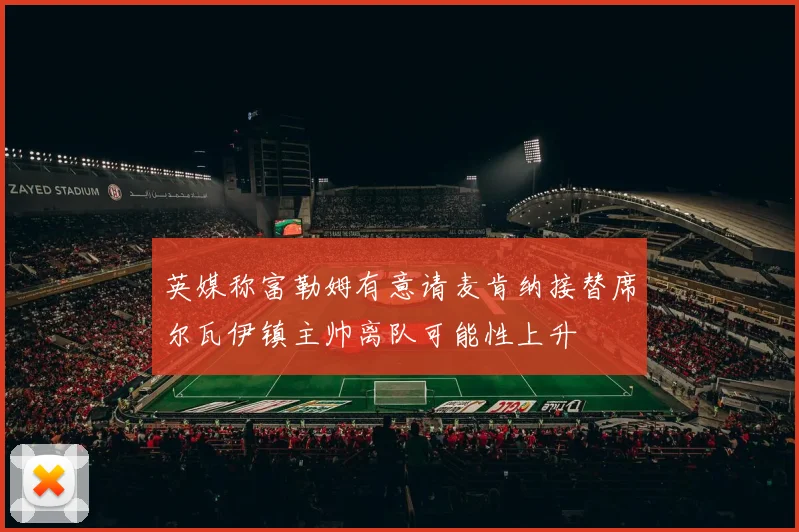 英媒称富勒姆有意请麦肯纳接替席尔瓦伊镇主帅离队可能性上升